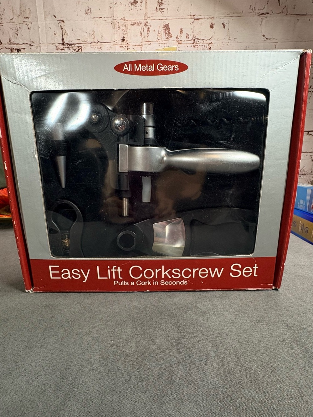 Easy Lift Corkscrew Set - Silver